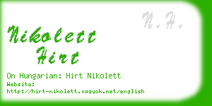 nikolett hirt business card